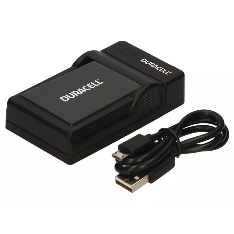 Duracell Digitalkamera-Akkuladegerät, USB, Innenraum-Ladegerät, Panasonic DMW-BLD10E, Schwarz, 5 V, 5 V