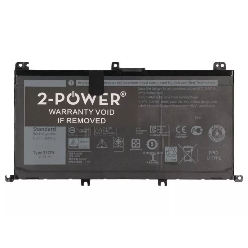 2-Power 11,1 V 74 Wh Li-Polymer Laptop-Akku, Akku