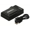 Duracell Digitalkamera-Akkuladegerät, USB, Innenraum-Ladegerät, Sony NP-F550, NP-FM500H, NP-FM50, Schwarz, 5 V, 5 V