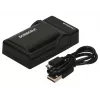 Duracell Digitalkamera-Ladegerät, USB, Innenakku-Ladegerät, Panasonic DMW-BLF19, Schwarz, 5 V, 5 V