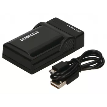Duracell Digitalkamera-Ladegerät, USB, Innenakku-Ladegerät, Panasonic DMW-BLF19, Schwarz, 5 V, 5 V