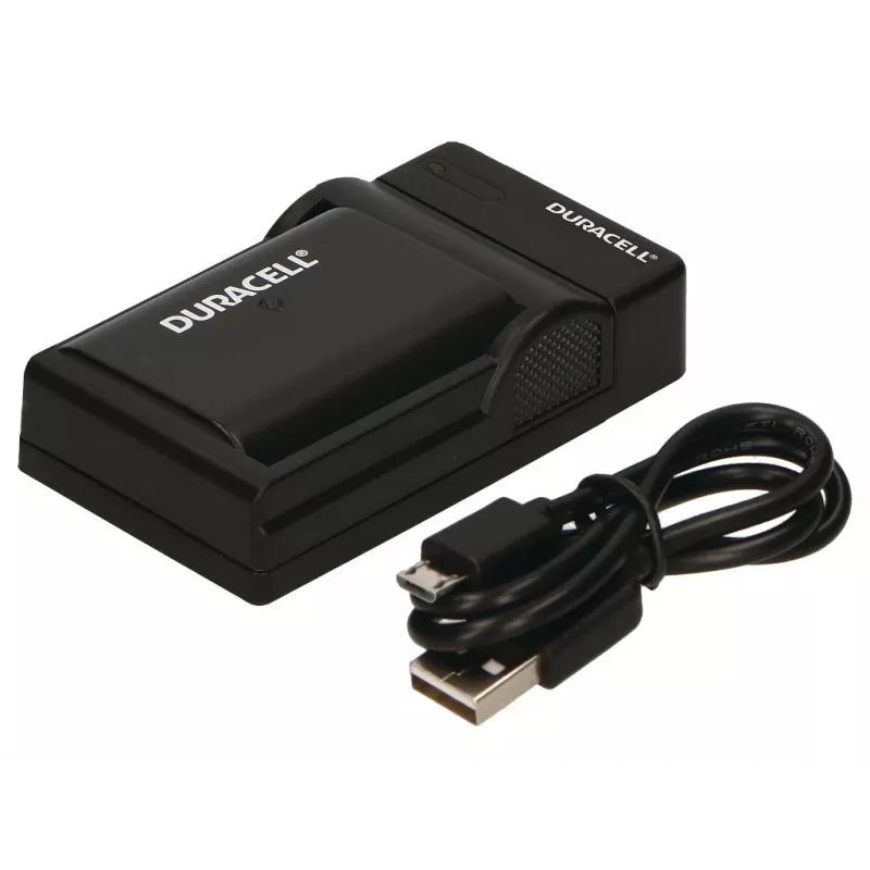 Duracell Digitalkamera-Ladegerät, USB, Innenakku-Ladegerät, Panasonic DMW-BLF19, Schwarz, 5 V, 5 V