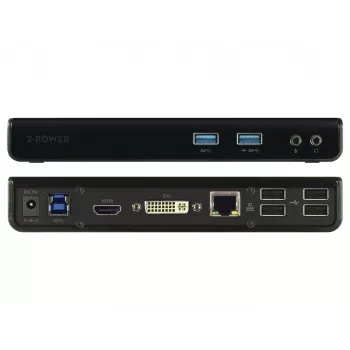 2-Power DOC0110A Laptop-Dockingstation/Port-Replikator Kabelgebunden USB 3.2 Gen 1 (3.1 Gen 1) Typ-B Schwarz