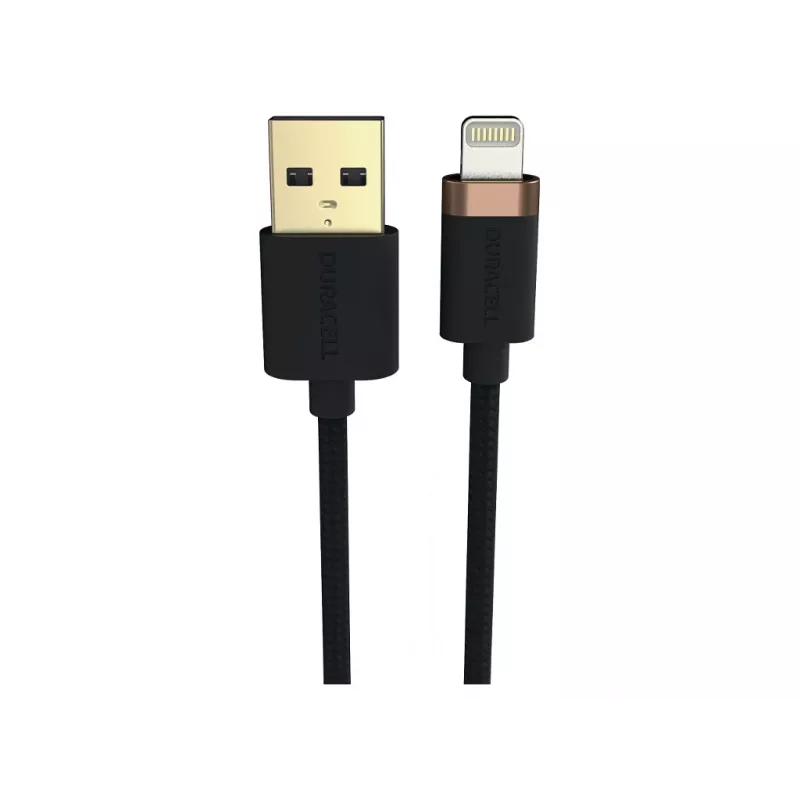 Duracell USB7012A Lightning-Kabel 1 m Schwarz