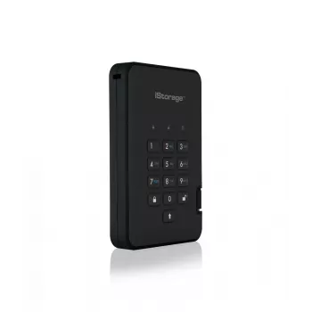 iStorage diskAshur² SSD 128GB Schwarz | Sichere tragbare Solid-State-Festplatte | AES-XTS 256-Bit-Hardwareverschlüsselung | PIN-geschützt | Betriebssystem- und plattformunabhängig | TAA-konform | Schutz vor Brute-Force-Angriffen | Staub-/wasserbeständig