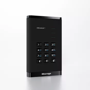 iStorage diskAshur³ 4 TB Schwarz | Sichere tragbare Festplatte | FIPS 140-3 Level 3 konform | Common Criteria EAL 5+ | PIN-geschützt | AES-XTS 256-Bit-Hardwareverschlüsselung | DSGVO, TAA-konform | Staub-/Wasserbeständig |
