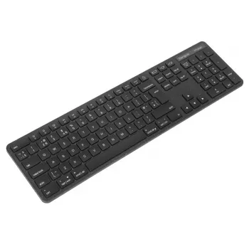 Targus EcoSmart AKB873FR Tastatur Universal RF Wireless + Bluetooth AZERTY Französisch Schwarz
