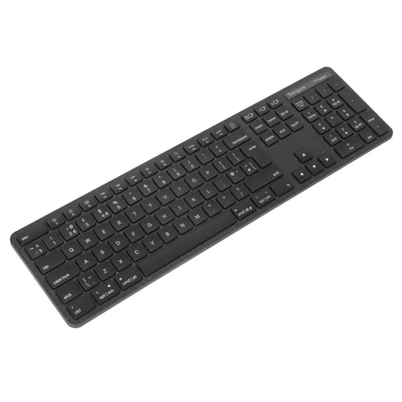 Targus EcoSmart AKB873FR Tastatur Universal RF Wireless + Bluetooth AZERTY Französisch Schwarz