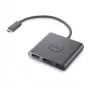 DELL Adapter USB-C auf HDMI/DP mit Power Pass-Through, Kabelgebunden, USB 3.2 Gen 2 (3.1 Gen 2) Typ-C, Schwarz, 3840 x 2160 Pixel, Dell, 3840 x 2160 Pixel