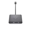 DELL Adapter USB-C auf HDMI/DP mit Power Pass-Through, Kabelgebunden, USB 3.2 Gen 2 (3.1 Gen 2) Typ-C, Schwarz, 3840 x 2160 Pixel, Dell, 3840 x 2160 Pixel