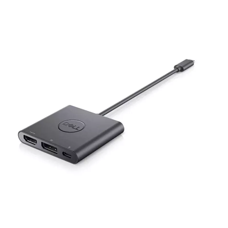 DELL Adapter USB-C auf HDMI/DP mit Power Pass-Through, Kabelgebunden, USB 3.2 Gen 2 (3.1 Gen 2) Typ-C, Schwarz, 3840 x 2160 Pixel, Dell, 3840 x 2160 Pixel