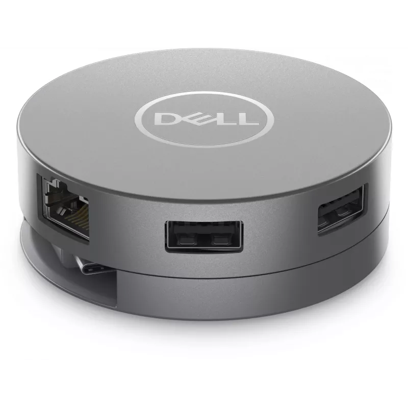 DELL 6-in-1 USB-C Multiport-Adapter – DA305, Kabelgebunden, USB 3.2 Gen 2 (3.1 Gen 2) Typ-C, 10,100,1000 Mbit/s, Silber, 3840 x 2160 Pixel, Dell