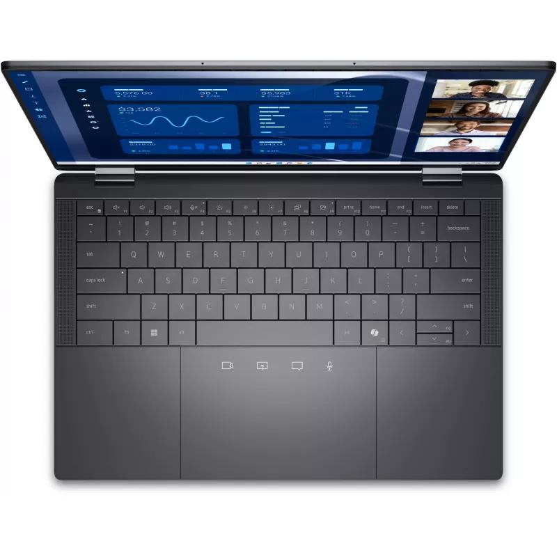 DELL Latitude 9450 2-in-1 Intel Core Ultra 7 165U Hybrid (2-in-1) 35,6 cm (14 Zoll) Touchscreen Quad HD+ 16 GB LPDDR5x-SDRAM 512 GB SSD Wi-Fi 7 (802.11be) Windows 11 Pro Belgisches Grau