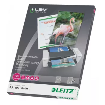 Leitz iLAM Matt A3 Laminierfolien, 125 Mikron, 100er-Packung