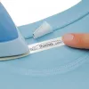 DYMO LetraTag Aufbügelbare Stoffetiketten | Original | 12 mm x 2 m Rolle | Schwarzer Druck auf Weiß | Aufbügelbare Kleidungsetiketten Ideal für Uniformen/Kinderkleidung | für LetraTag Drucker