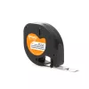 DYMO LetraTag Aufbügelbare Stoffetiketten | Original | 12 mm x 2 m Rolle | Schwarzer Druck auf Weiß | Aufbügelbare Kleidungsetiketten Ideal für Uniformen/Kinderkleidung | für LetraTag Drucker