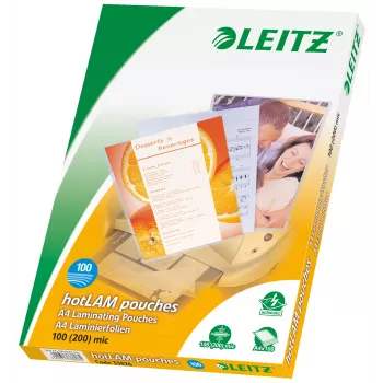 Leitz iLAM Premium Glossy A4 Laminierfolien, 100 Mikron, 100er-Packung