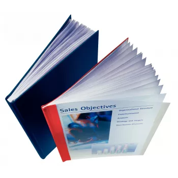 Leitz Bindeumschläge Thermal Leinen 1,5 mm, A4, Karton, Polyvinylchlorid (PVC), weiß, 15 Blatt, 240 g/m², 1,5 mm