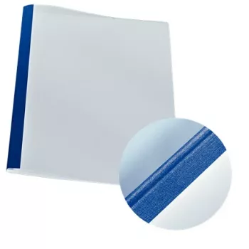 Leitz Bindemappen Thermo Linen 1,5 mm, A4, Karton, Blau, Transparent, 80 g/m², 4 mm, 215 mm