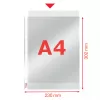 Esselte Tasche Heavy Duty 105my A4, 210 x 297 mm (A4), Transparent, Polypropylen (PP), Oben, 0,105 mm, 230 mm