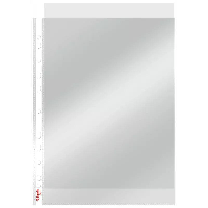 Esselte Pocket 75my A4, 210 x 297 mm (A4), Transparent, Polypropylene (PP), Hochformat, Oben, 0.075 mm