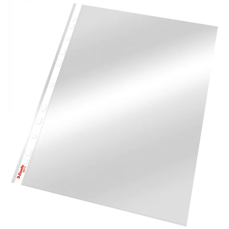 Esselte Pocket 75my A4, 210 x 297 mm (A4), Transparent, Polypropylene (PP), Hochformat, Oben, 0.075 mm