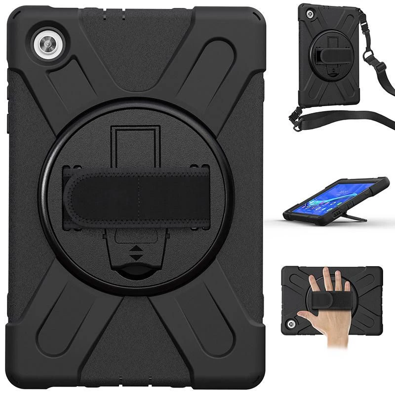 eSTUFF AUSTERN Defender-Hülle für Lenovo TAB M10 FHD Plus – Schwarz