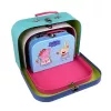 Barbo Toys Peppa Pig Koffer 3-teiliges Set sortiert Mehrfarbig Junge/Mädchen Tonnenförmige Tasche