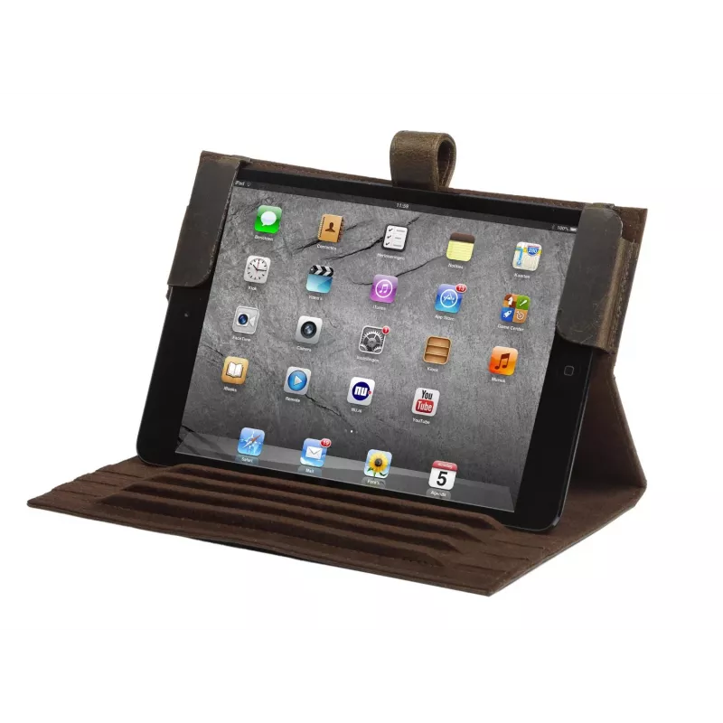 Tablet-Hülle Bramante FCIMHD000273 Folio für iPad Mini, Leder, Standmodus, 7,9 Zoll (20,1 cm), Schwarz