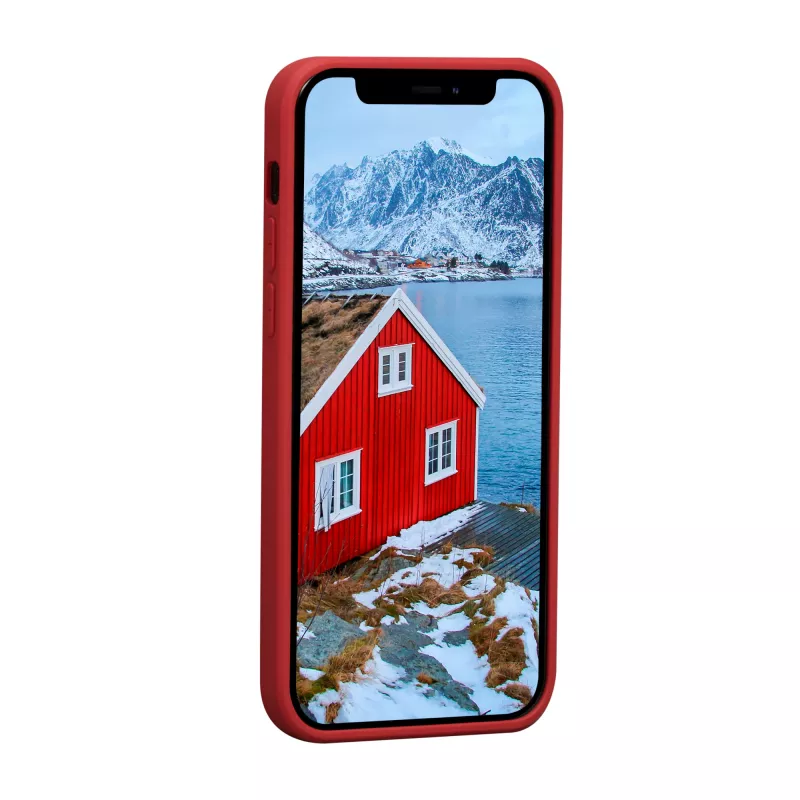 dbramante1928 Greenland Lederhülle für iPhone 12 mini — Rot, passend für 5,4 Zoll