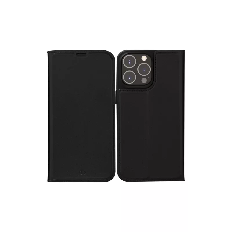 Folio-Handyhülle dbramante1928 Oslo für iPhone 14 Pro Max — Schwarz, 3 Kartenfächer, Tischständer, passend für 6,7 Zoll