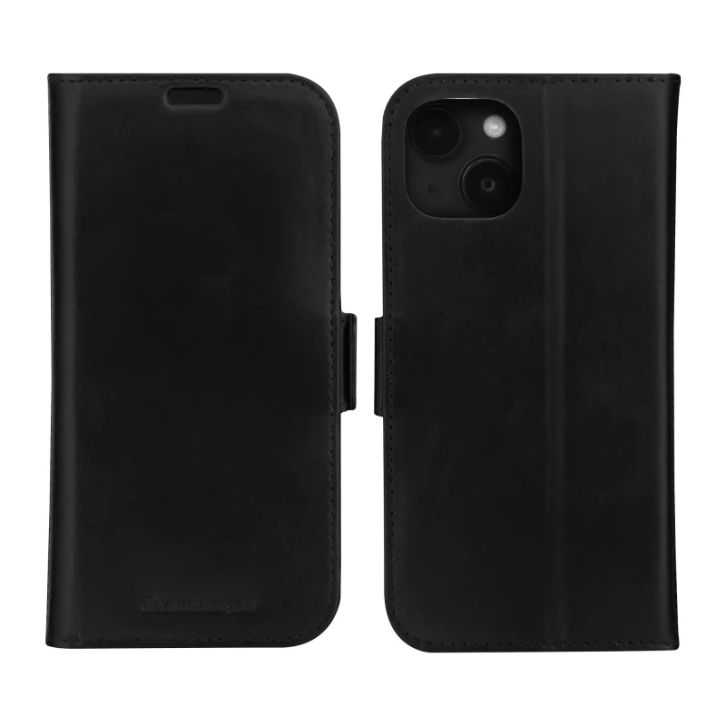 Folio-Case dbramante1928 Copenhagen für iPhone 15 Plus – Schwarz, 3 Kartenfächer