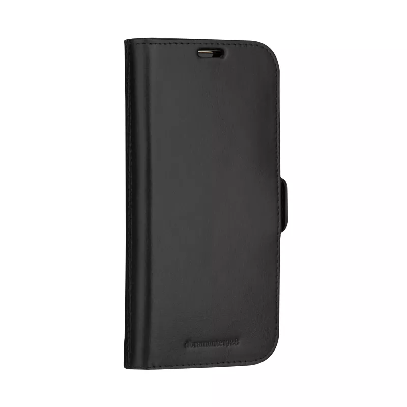Folio-Case dbramante1928 Copenhagen für iPhone 15 Plus – Schwarz, 3 Kartenfächer