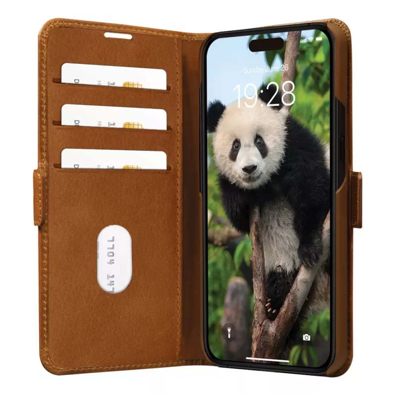 dbramante1928 Copenhagen – iPhone 15 Plus – Tan, Folio, Apple, iPhone 15 Plus, Braun