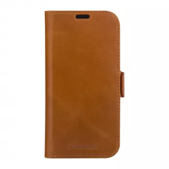 Folio-Handyhülle dbramante1928 Copenhagen für iPhone 15 Pro – Tan, 3 Kartenfächer, monochrom braun