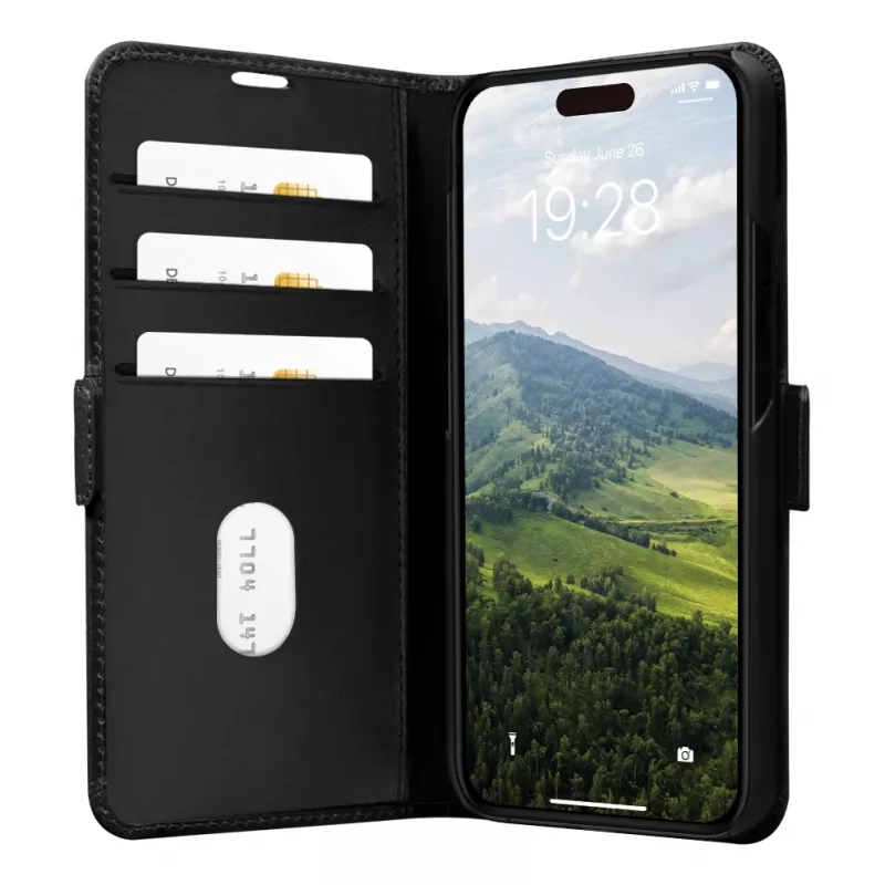 Folio Case dbramante1928 iPhone 15 Pro Max Schwarz 3 Kartenfächer