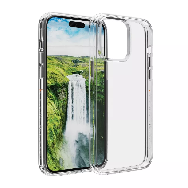 Schutzhülle dbramante1928 Iceland Ultra D3O für iPhone 15 Pro — Transparent, klares Gehäuse