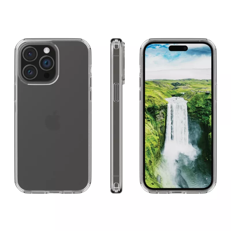 Schutzhülle dbramante1928 Iceland Ultra D3O für iPhone 15 Pro — Transparent, klares Gehäuse
