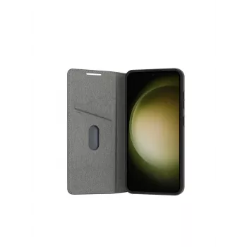 Handyhülle dbramante1928 Bergen für Samsung Galaxy S24, Leder und recyceltes Plastik, passend für 6,2-Zoll-Bildschirm, schwarz