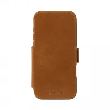 Wallet Case dbramante1928 Copenhagen für iPhone 17 Pro Max – Tan, 3 Kartenfächer, Tischständer