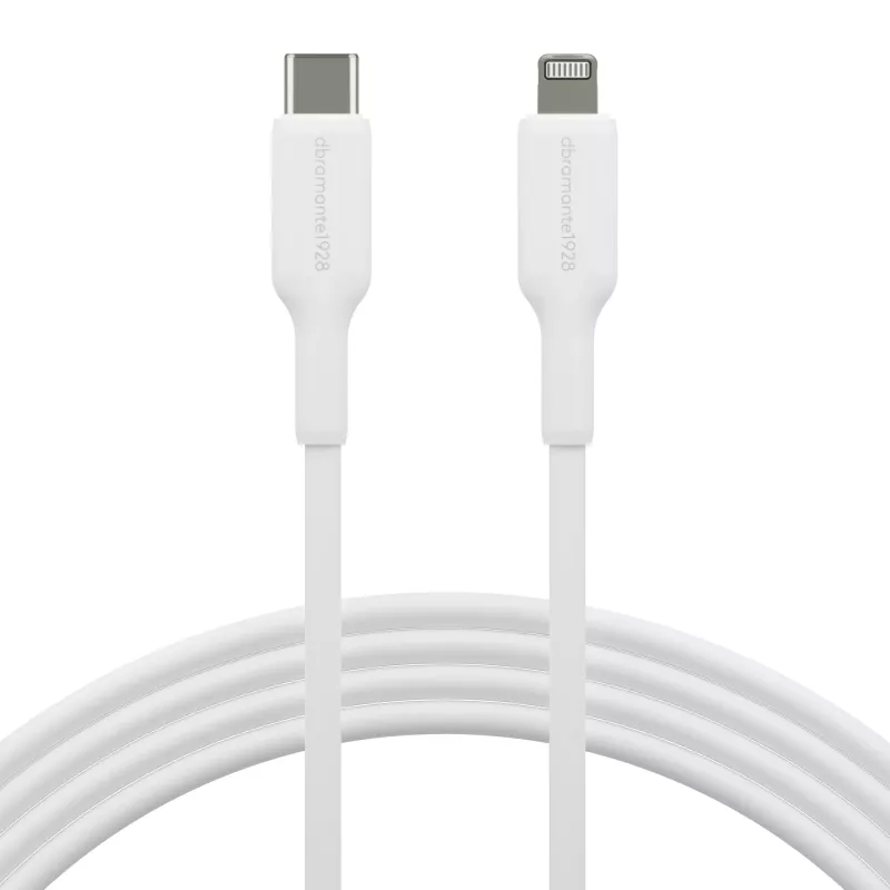 USB-C auf Lightning Kabel 2 m, d bramante re-charge (USB 2.0, weiß)