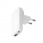 d bramante dbramante1928 Pro EU/US schlank Ladegerät — USB-C 20 W + USB-A 18 W, Weiß, AC für Innenräume