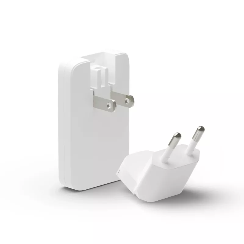 d bramante dbramante1928 Pro EU/US schlank Ladegerät — USB-C 20 W + USB-A 18 W, Weiß, AC für Innenräume