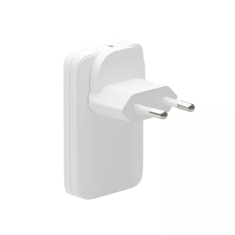 d bramante dbramante1928 Pro EU/US schlank Ladegerät — USB-C 20 W + USB-A 18 W, Weiß, AC für Innenräume
