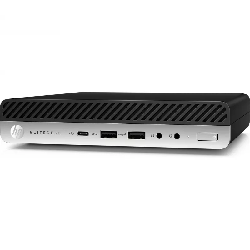 T1A HP EliteDesk 800 G4 Refurbished Intel® Core™ i5 i5-8500T 8 GB DDR4-SDRAM 256 GB SSD Windows 11 Pro Mini-PC Schwarz, Silber