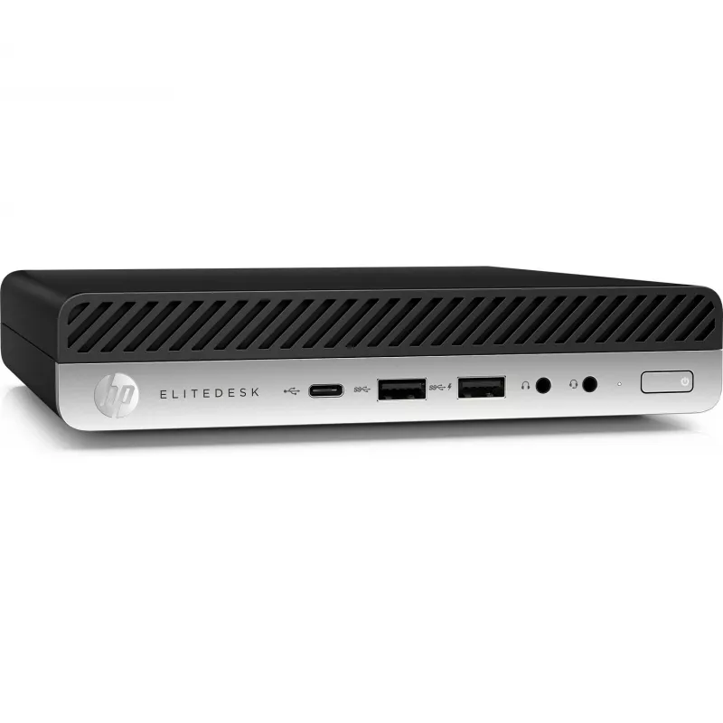 T1A HP EliteDesk 800 G4 Refurbished Intel® Core™ i5 i5-8500T 8 GB DDR4-SDRAM 256 GB SSD Windows 11 Pro Mini-PC Schwarz, Silber