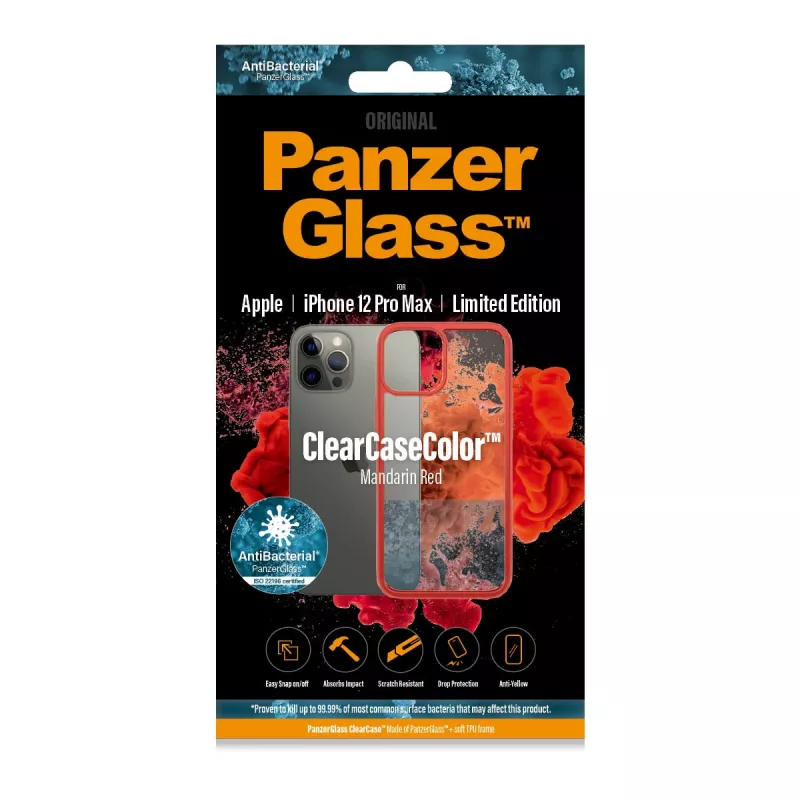 PanzerGlass ® ClearCaseColor™ iPhone 12 Pro Max - Mandarin Red Limited Edition