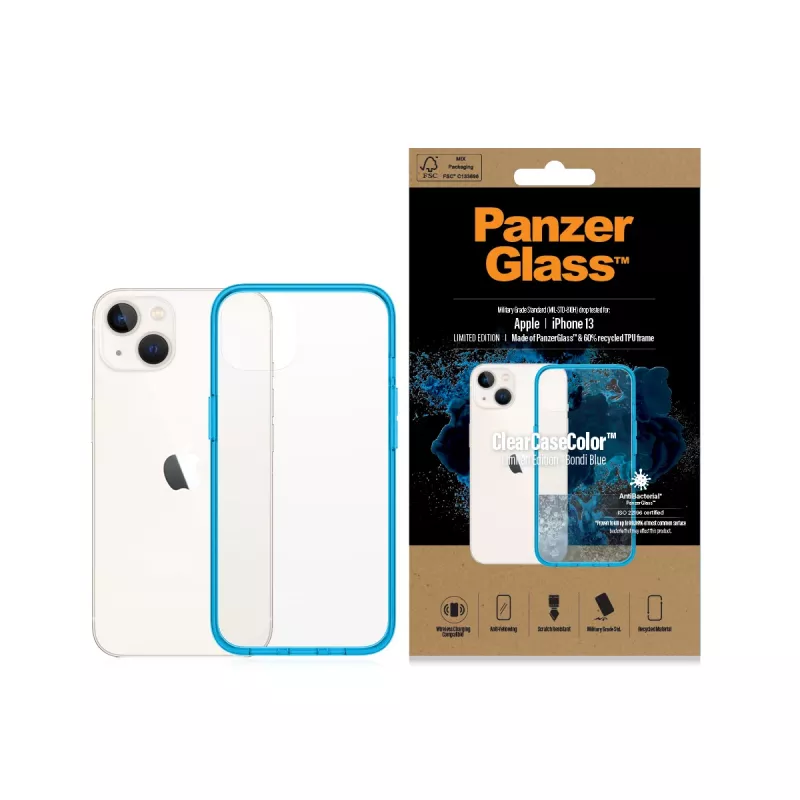 ClearCaseColor Hülle PanzerGlass Apple iPhone 13 Bondie Blue