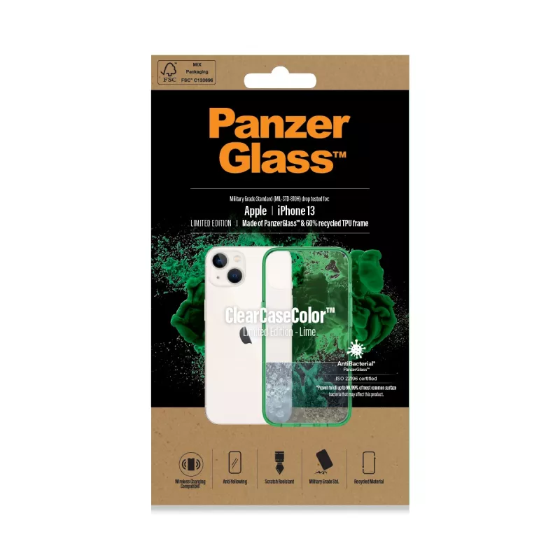 ClearCaseColor Hülle PanzerGlass Apple iPhone 13 Lime 0334
