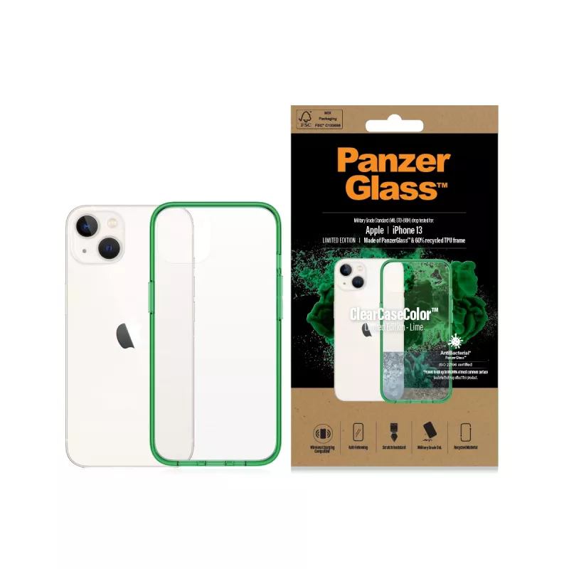 ClearCaseColor Hülle PanzerGlass Apple iPhone 13 Lime 0334
